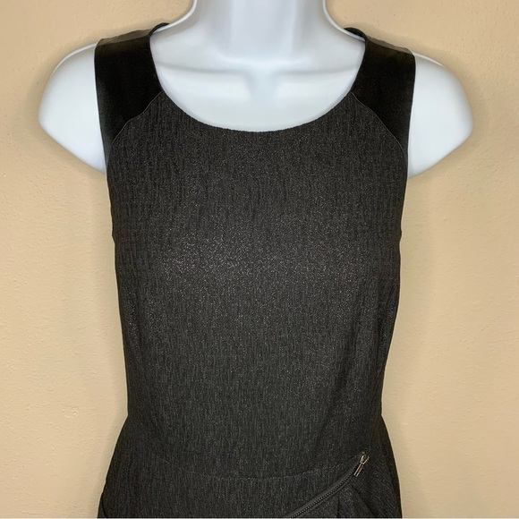 Size 4 Gianni Bini Black Shimmer Peplum Cocktail Dress Sleeveless Party Event - Picture 3 of 11